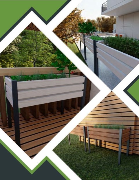 Kwietnik Rabata Metalowa KK-4 40x100x100cm Drewnopodobny Garden Steel Kwietnik Rabata Metalowa KK-4 40x100x100cm Drewnopodobny Garden Steel