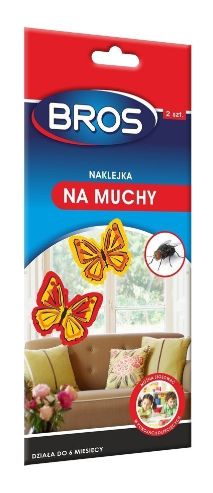 Lep na Muchy Kolorowy 2szt BROS Lep na Muchy Kolorowy 2szt BROS