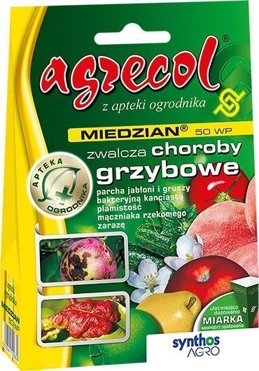 Miedzian 50 WP Środek Grzybobójczy 20g Agrecol (R) Miedzian 50 WP Środek Grzybobójczy 20g Agrecol (R)