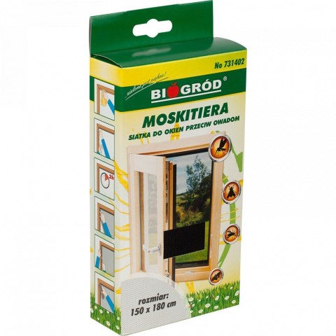 Moskitiera Siatka na Okna 150x180cm Czarna Moskitiera Siatka na Okna 150x180cm Czarna