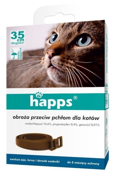 Obroża Zwalcza Pchły dla Kotów HAPPS Obroża Zwalcza Pchły dla Kotów HAPPS