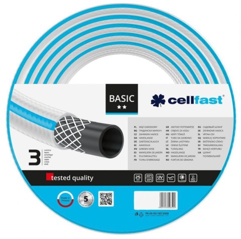 Wąż Ogrodowy 3 Warstwowy BASIC 3/4" 50mb Cellfast Wąż Ogrodowy 3 Warstwowy BASIC 3/4" 50mb Cellfast
