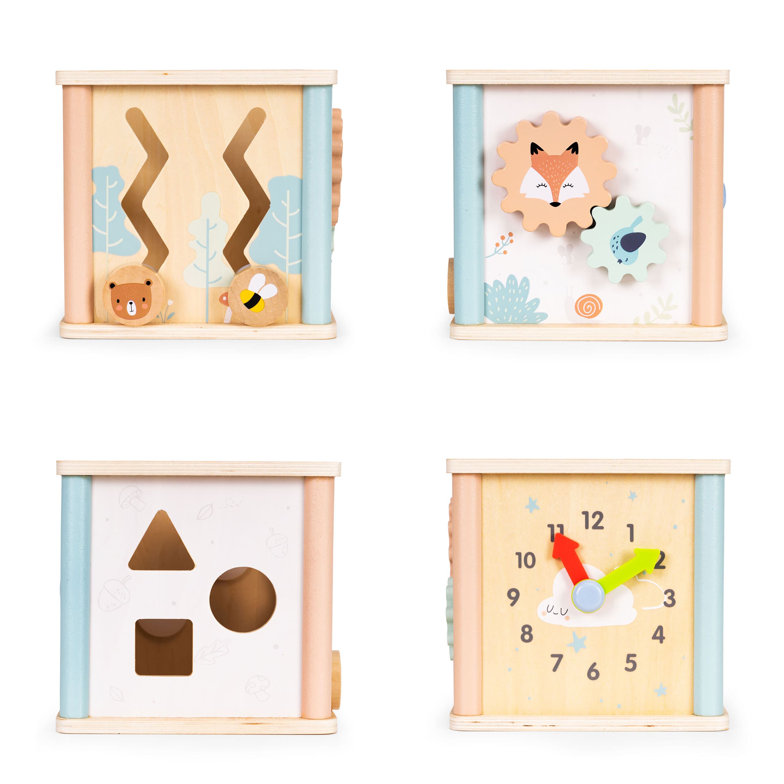 Drewniana kostka edukacyjna sorter klocki ECOTOYS