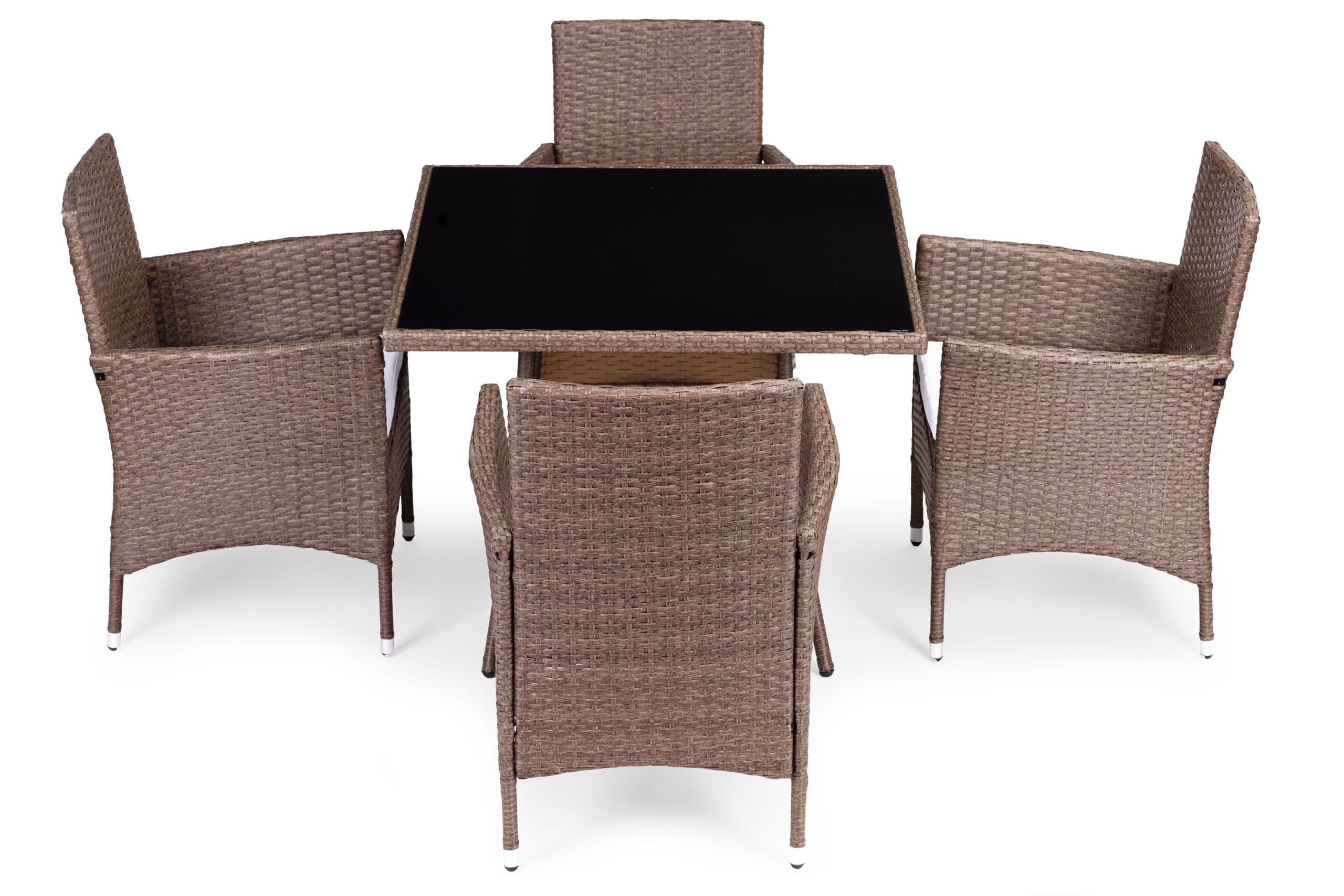 Komplet mebli ogrodowych z technorattanu 4 krzesła + stół MultiGarden