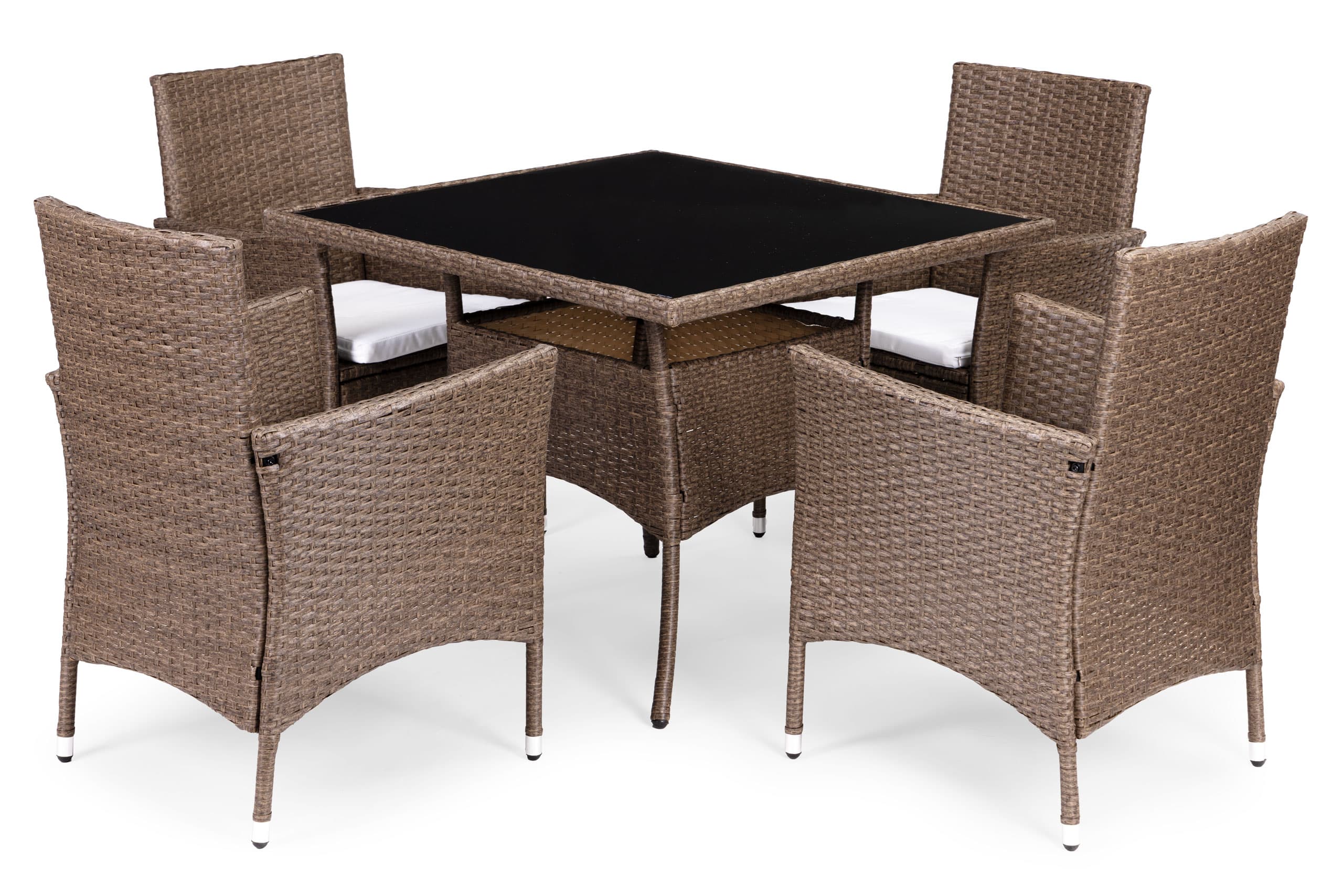 Komplet mebli ogrodowych z technorattanu 4 krzesła + stół MultiGarden