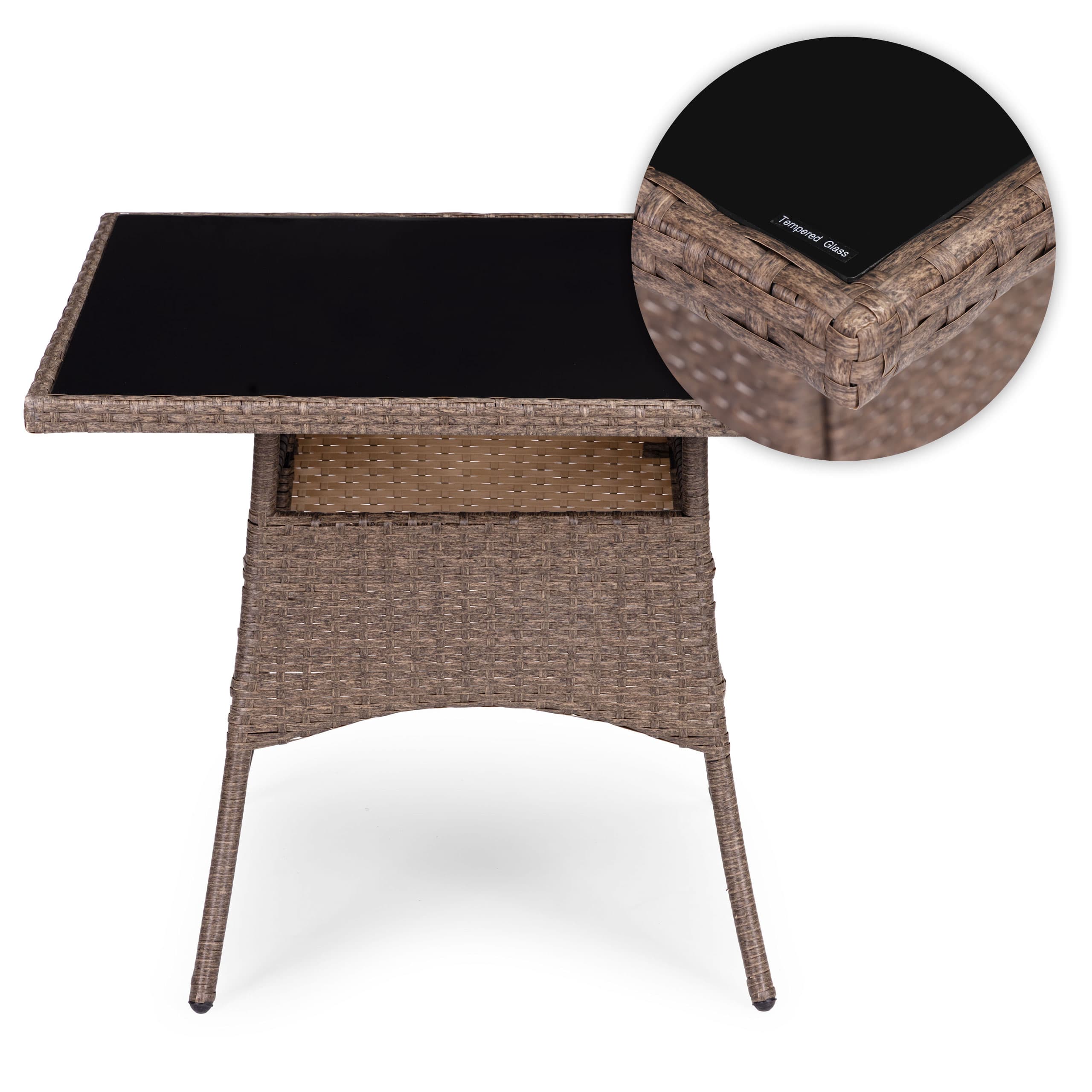 Komplet mebli ogrodowych z technorattanu 4 krzesła + stół MultiGarden