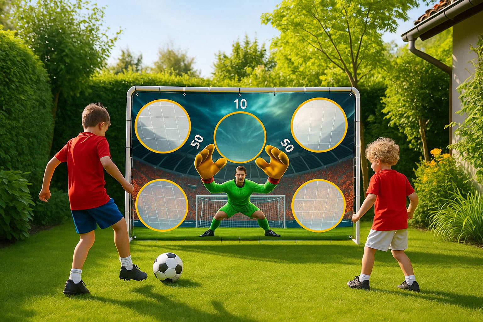 Bramka piłkarska treningowa + mata celnościowa 180x122 cm MultiGarden