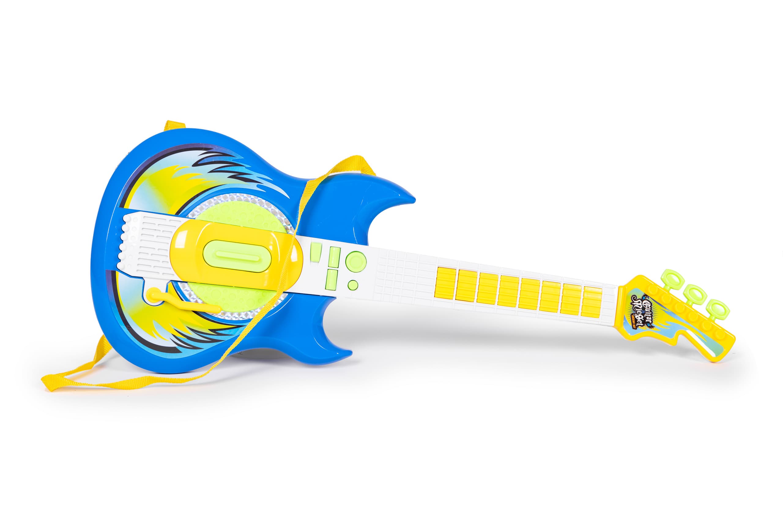 Zestaw gitara elektryczna mikrofon statyw dla dzieci MP3 - niebieska