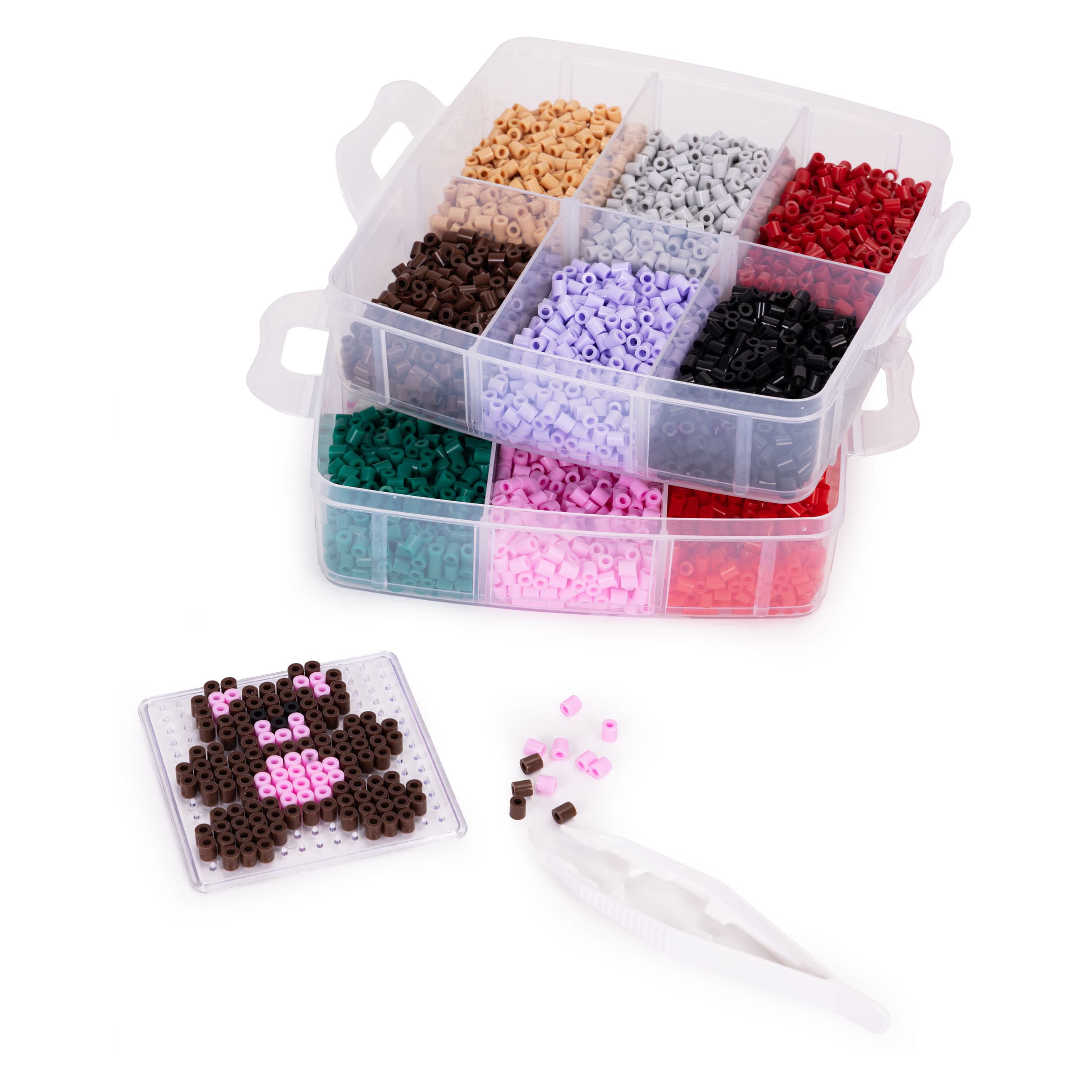 Koraliki do prasowania zestaw XXL 9000 sztuk kuferek szablony