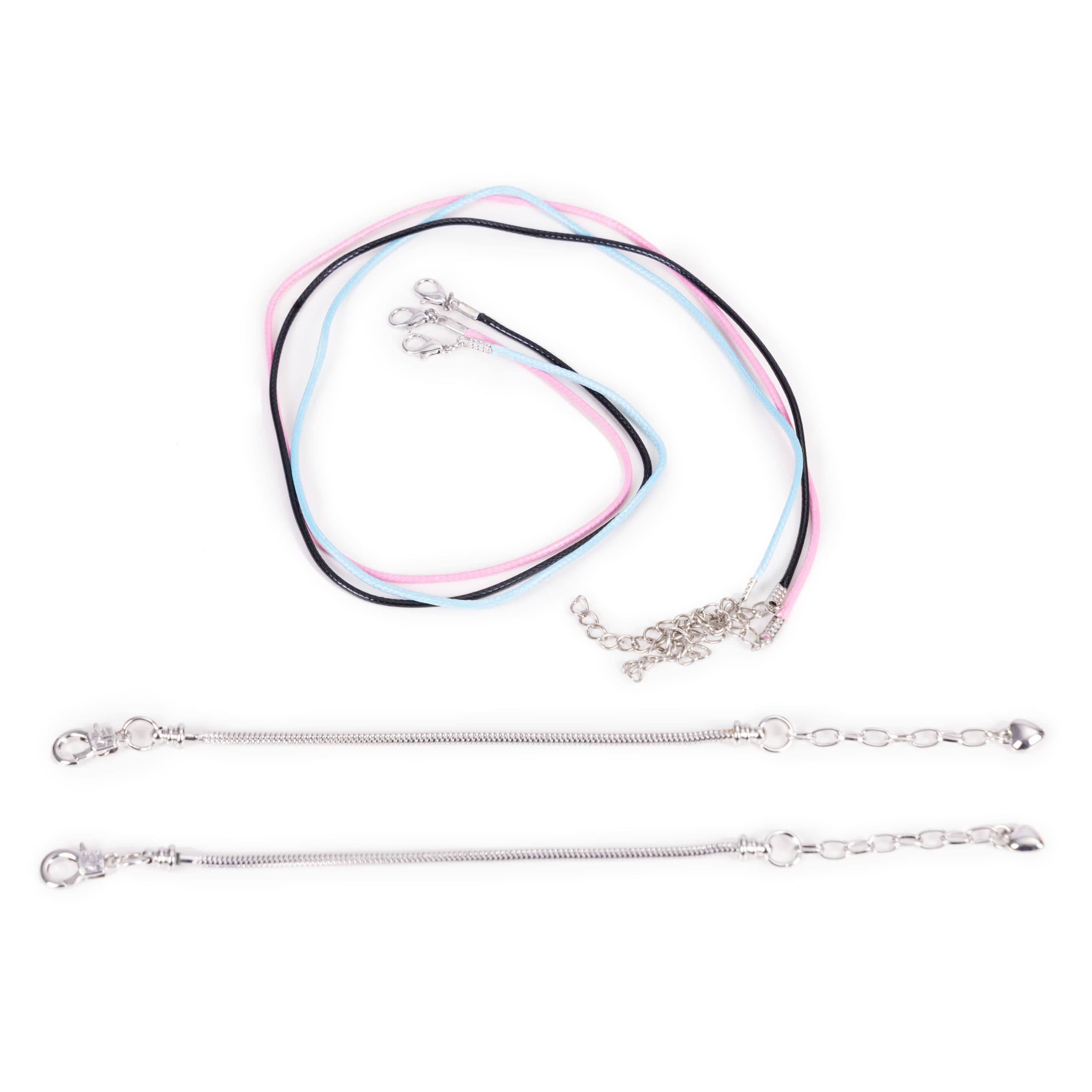 Zestaw do robienia bransoletek naszyjników charmsy koraliki 66 elementów + organizer i torba