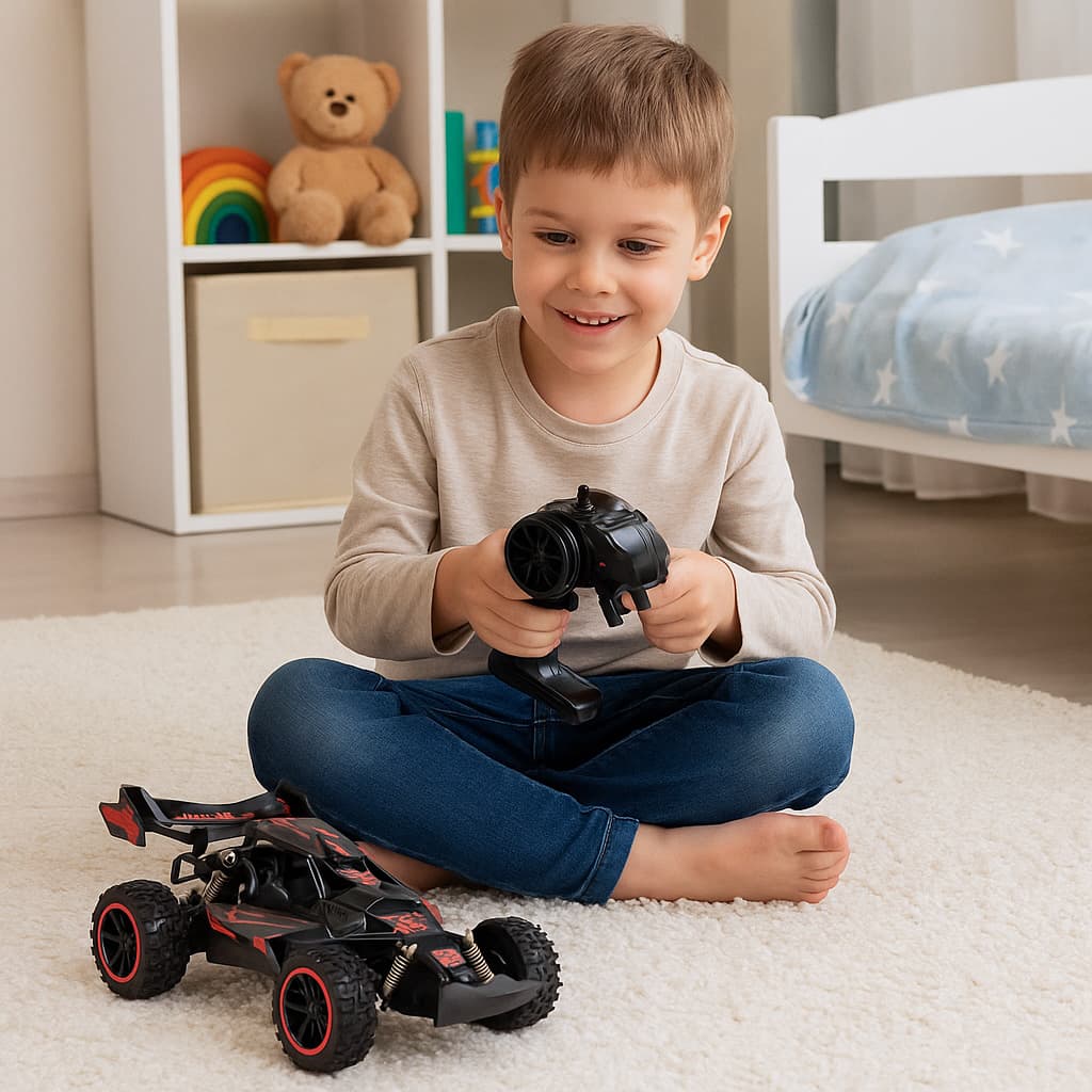 Samochód zdalnie sterowany terenowy auto RC skala 1:18 napęd na tył akumulator 3.7V 500mAh