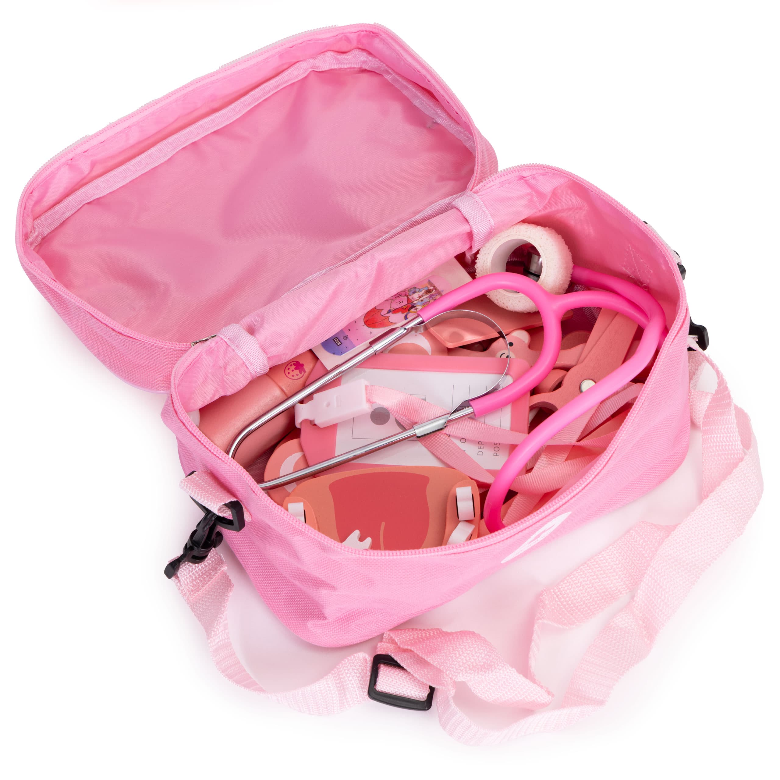 Drewniany zestaw małego lekarza torba medyczna dla dzieci 24 elementy ECOTOYS