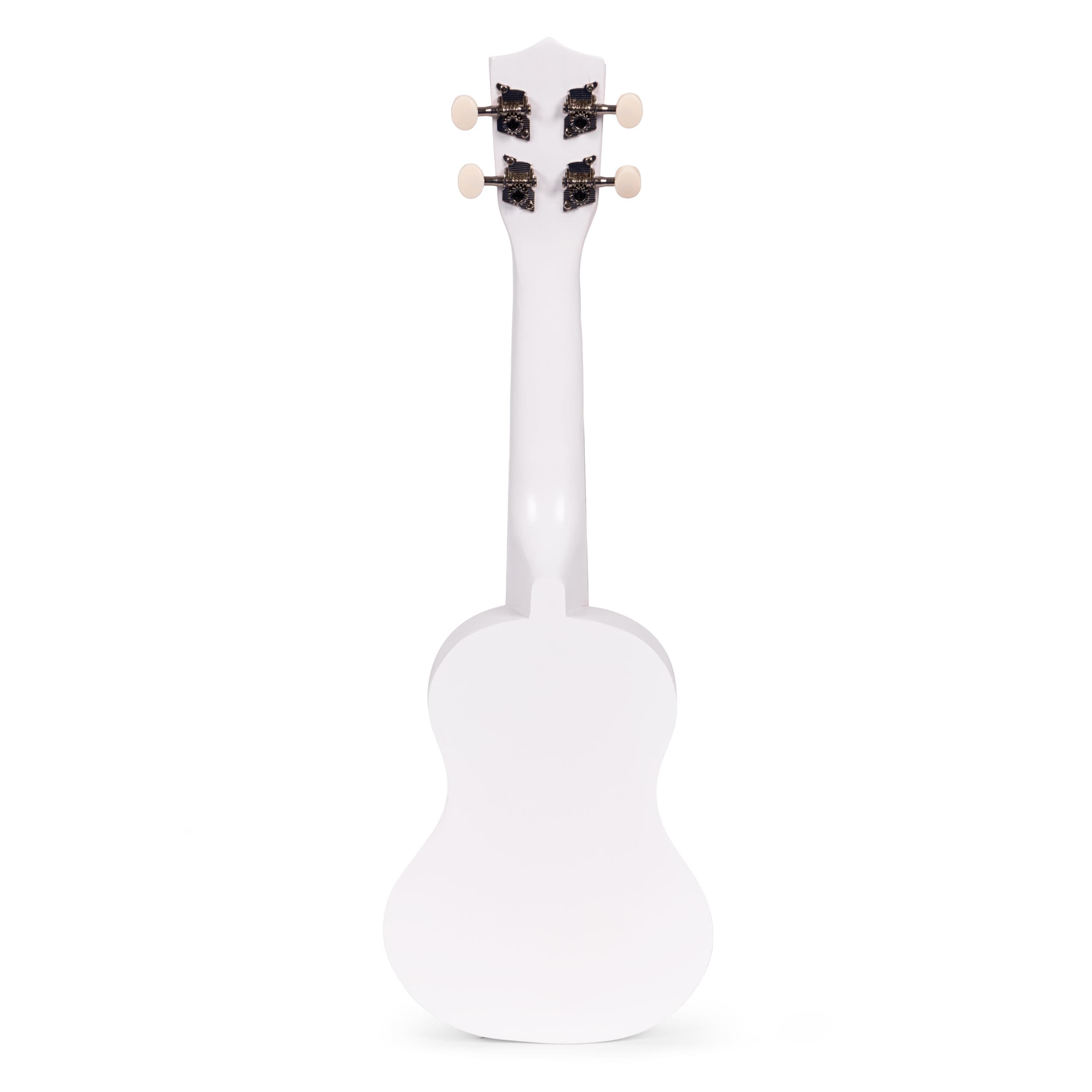 Gitara ukulele dla dzieci drewniana 4 struny nylonowe kostka do gry ECOTOYS