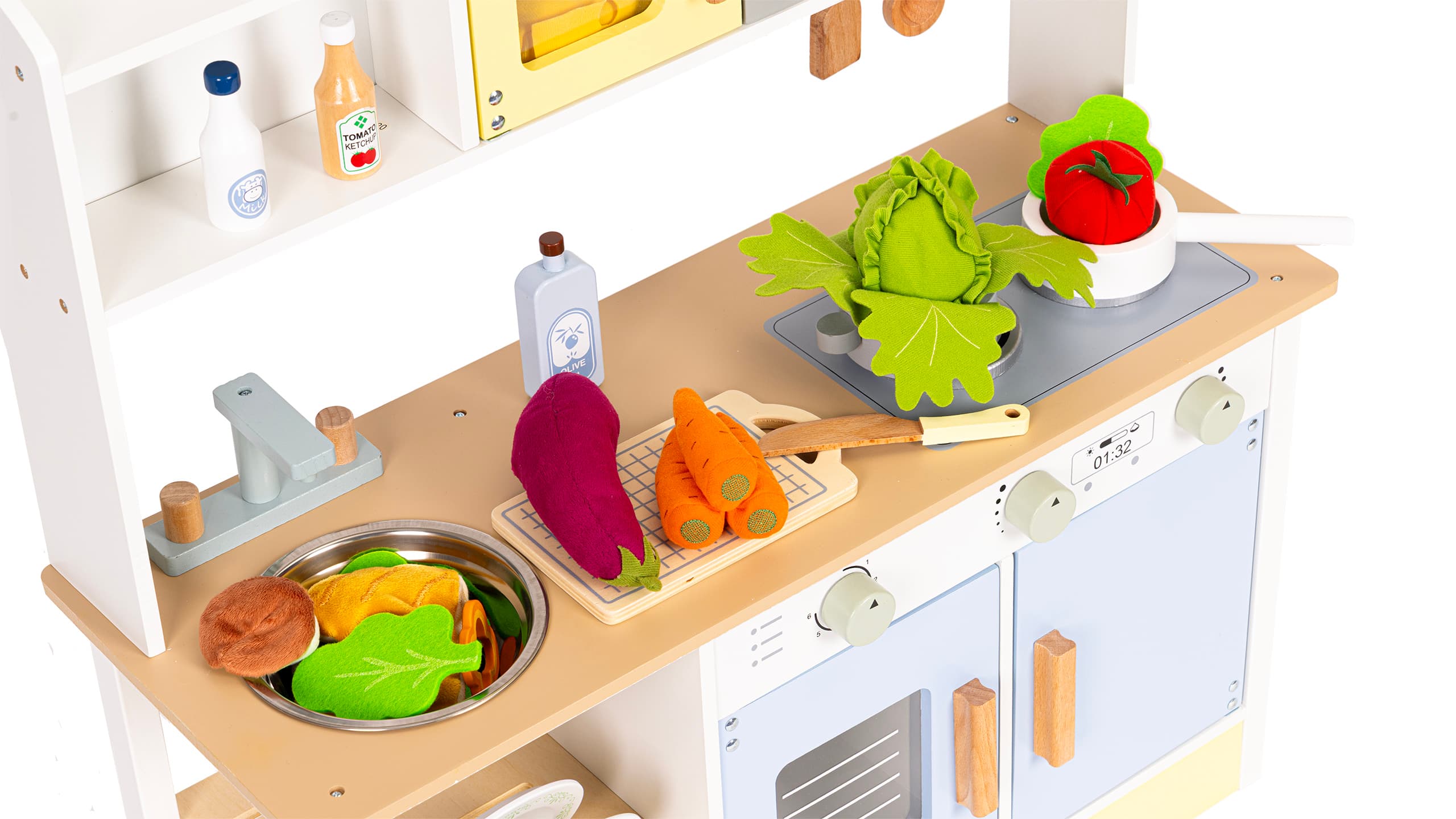 Kuchnia dla dzieci piekarnik pralka mikrofala 12 akcesoriów ECOTOYS