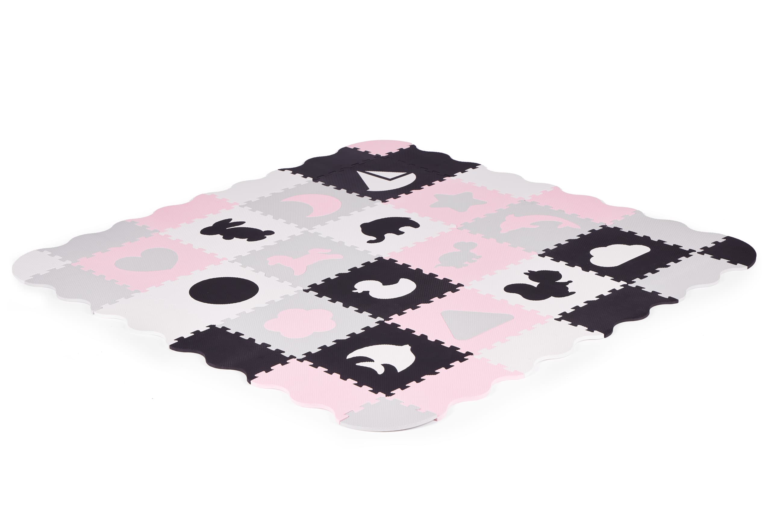 Mata piankowa z płotkiem puzzle suchy basen 36 elementów ECOTOYS