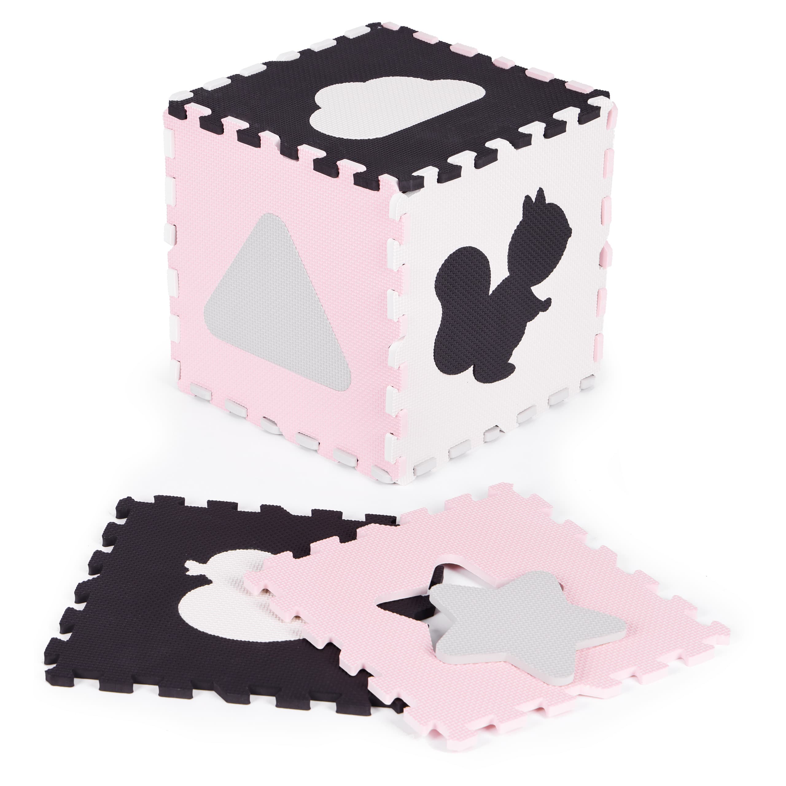 Mata piankowa z płotkiem puzzle suchy basen 36 elementów ECOTOYS