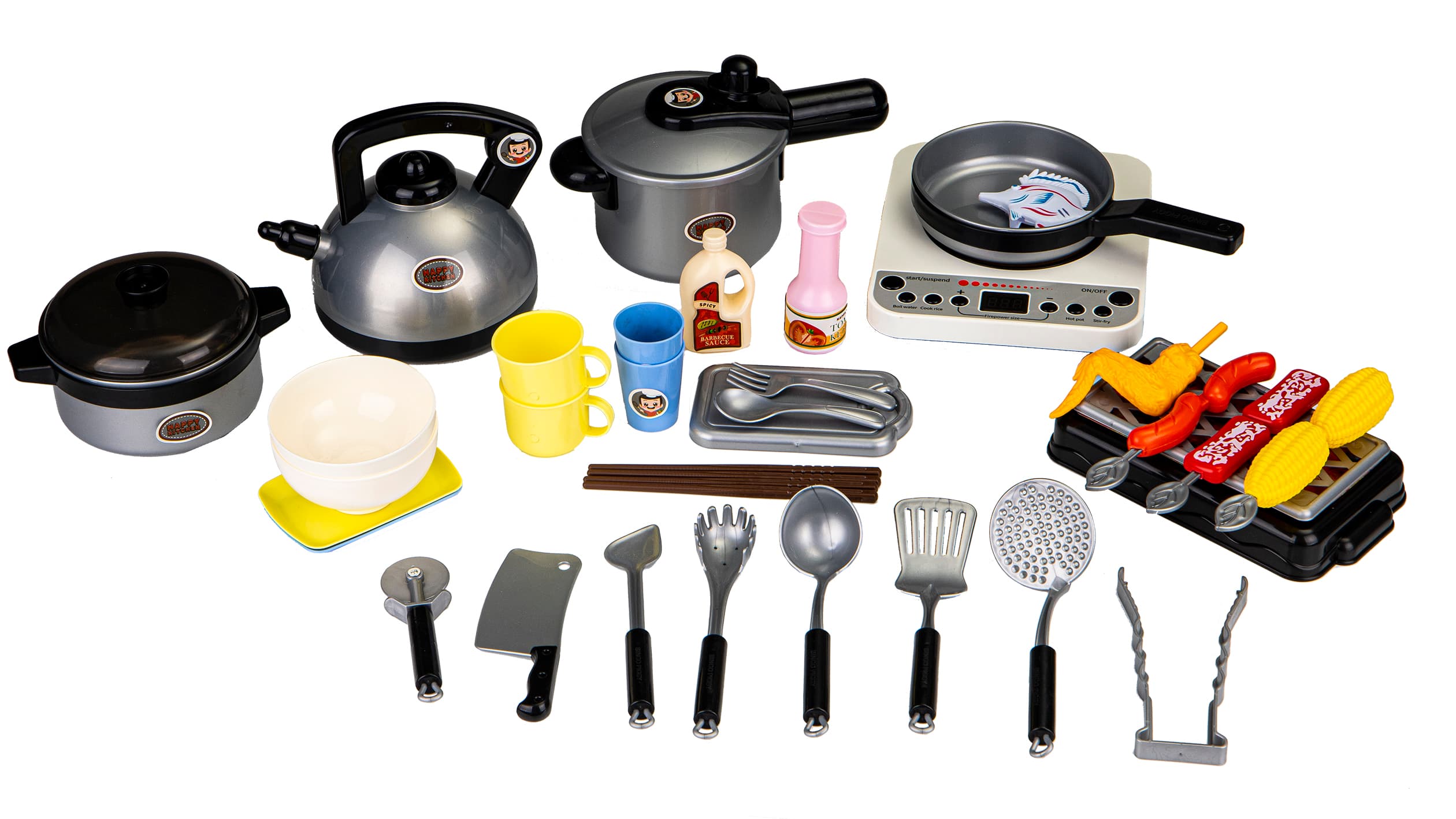 Zestaw do gotowania grillowania 40 el. dźwięk LED