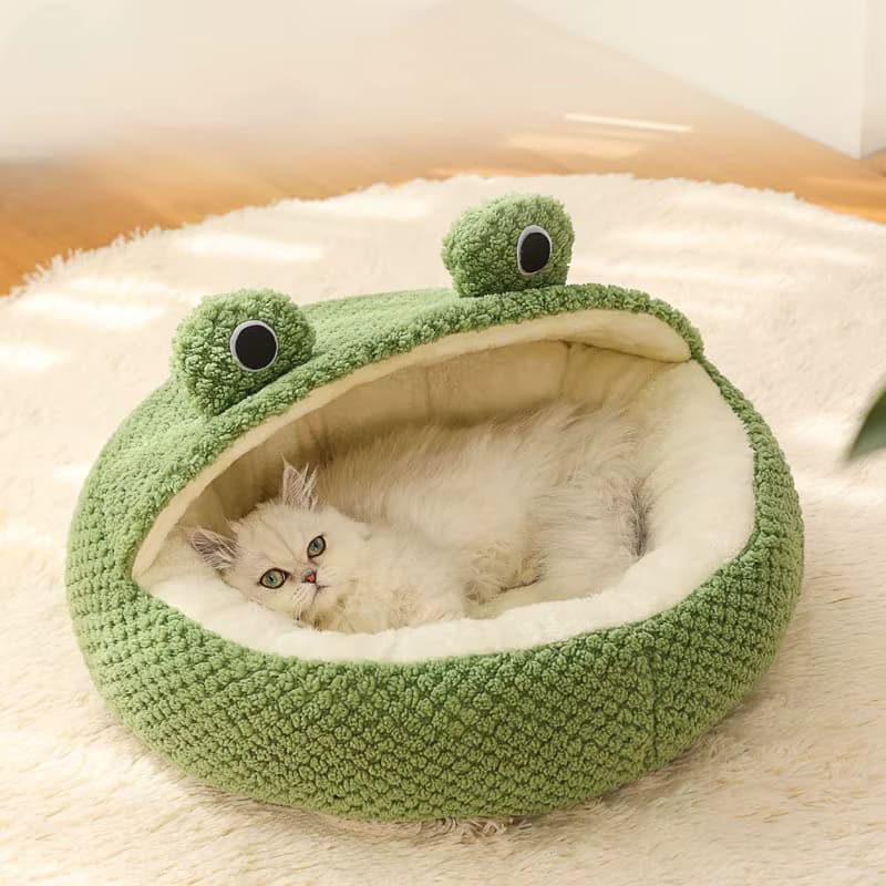 Ciepły Zimowy Domek dla Zwierząt w Kształcie Żabki 🐸