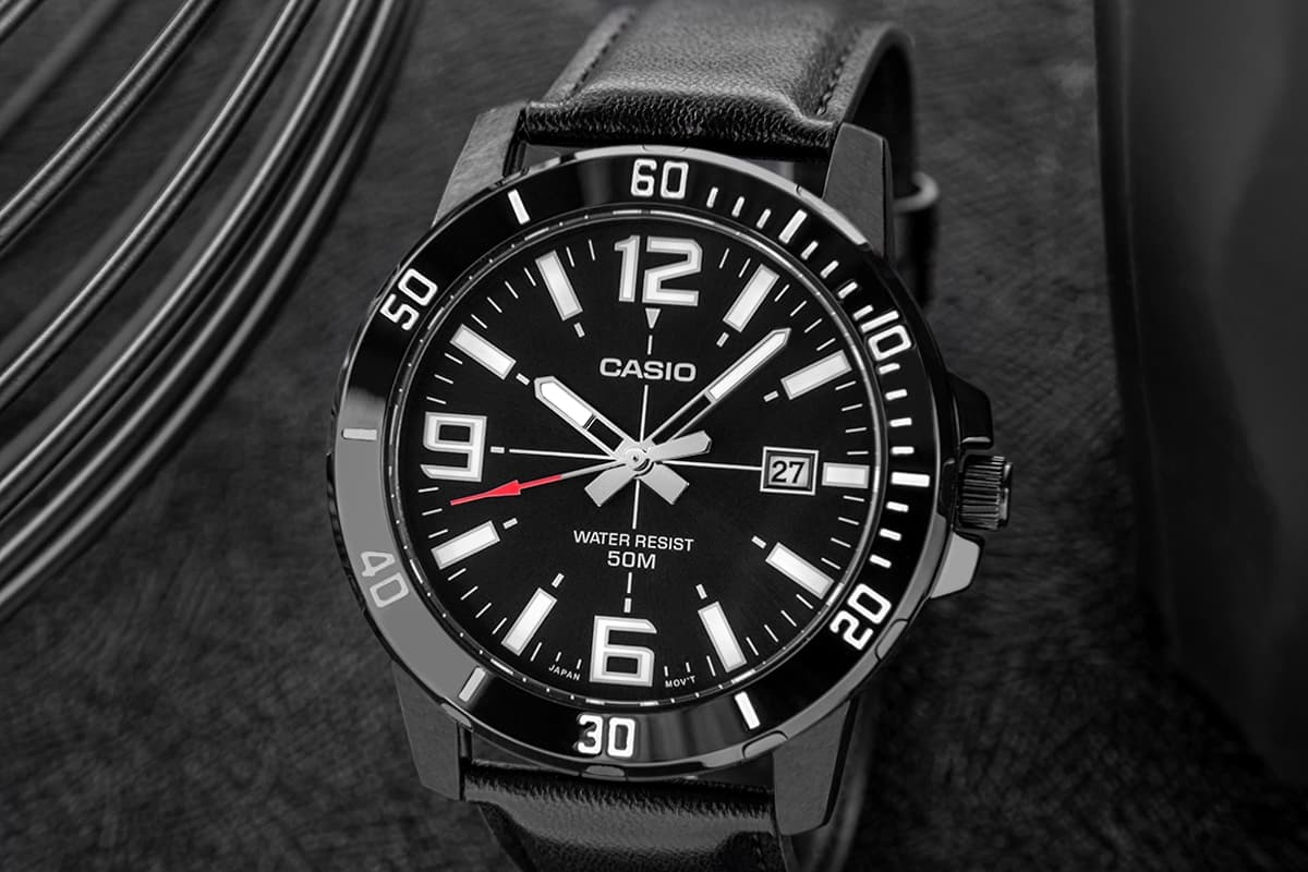 Zegarek Męski CASIO MTP-VD01BL-1BVUDF + BOX