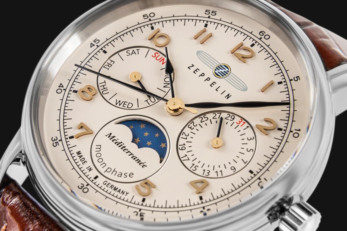 Zegarek Dęmski ZEPPELIN LZ121 Mediterranee Moonphase 9637-5 + BOX