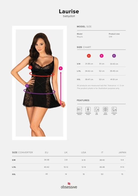 Koszulka Laurise babydoll Czarna Koszulka Laurise babydoll Czarna