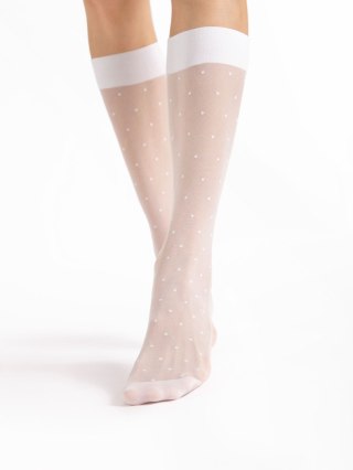 Podkolanówki Dots Massage 20 Den White