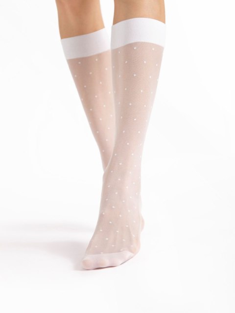 Podkolanówki Dots Massage 20 Den White Podkolanówki Dots Massage 20 Den White
