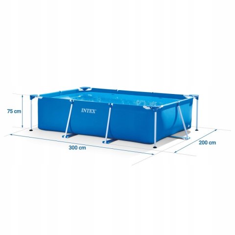 Basen ogrodowy stelażowy 300 x 200 x 75 cm 15w1 INTEX 28272 + maszynka do b