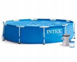 Basen ogrodowy stelażowy 305 x 76 cm 15w1 INTEX 28202 + maszynka do baniek