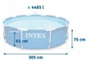Basen ogrodowy stelażowy 305 x 76 cm 15w1 INTEX 28202 + maszynka do baniek