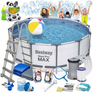 Basen ogrodowy stelażowy 366 x 122 cm 18w1 Bestway 56420 + maszynka do bani