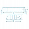Basen ogrodowy stelażowy 488x244x122 cm 18w1 Bestway 56671N