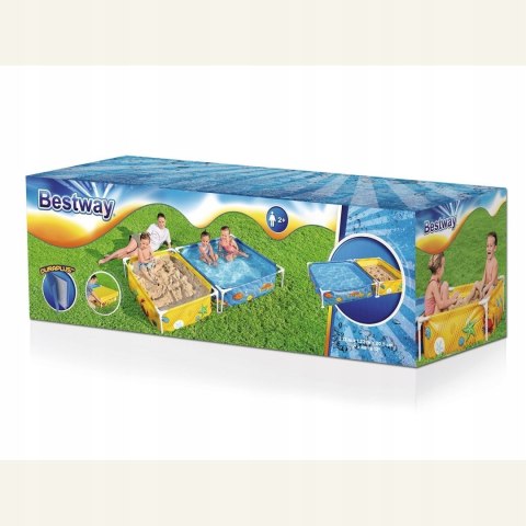 Basen ogrodowy stelażowy dla dzieci z piaskownicą 213 x 112 x 30,5 cm Bestw