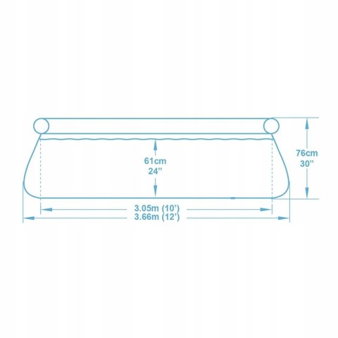 Basen ogrodowy rozporowy 366 x 76 cm 4w1 Bestway 57443