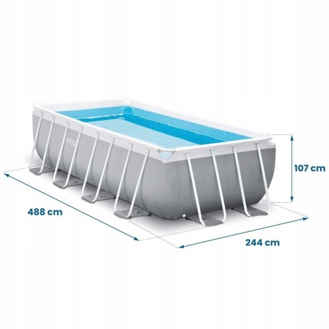 Basen ogrodowy stelażowy 488 x 244 x 107 cm zestaw 21w1 INTEX 26792