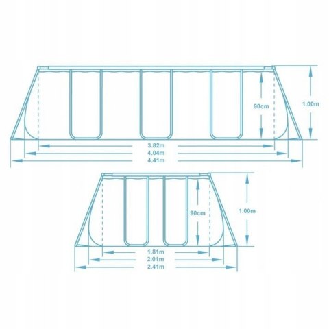 Basen ogrodowy stelażowy 404 x 201 x 100 cm 11w1 Bestway 56441 Basen ogrodowy stelażowy 404 x 201 x 100 cm 11w1 Bestway 56441