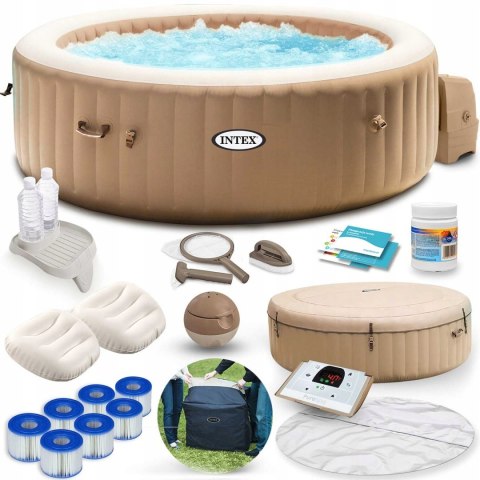 Dmuchane SPA z hydromasażem 216 x 71 cm 6 os. + akcesoria premium INTEX 284