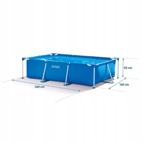 Basen ogrodowy stelażowy 260 x 160 x 65 cm zestaw 15w1 INTEX 28271