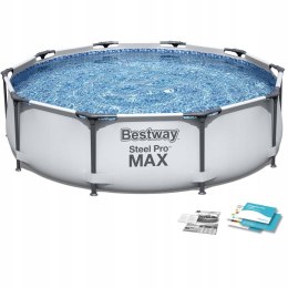 Basen ogrodowy stelażowy 305 x 76 cm zestaw 4w1 Bestway 56406