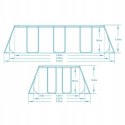 Basen ogrodowy stelażowy 404 x 201 x 100 cm 11w1 Bestway 56441