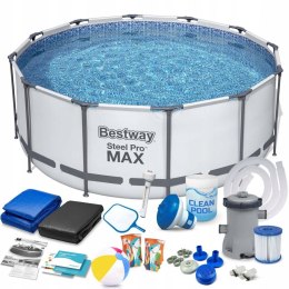 Basen ogrodowy stelażowy 427 x 84 cm zestaw 17w1 Bestway 56595