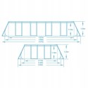 Basen ogrodowy stelażowy 488 x 244 x 122 cm 12w1 Bestway 56670