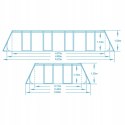 Basen ogrodowy stelażowy 488 x 244 x 122 cm 18w1 Bestway 56670