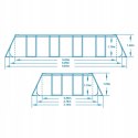 Basen ogrodowy stelażowy 549 x 274 x 122 cm 17w1 Bestway 56710