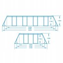 Basen ogrodowy stelażowy 549 x 274 x 122 cm 17w1 Bestway 56710