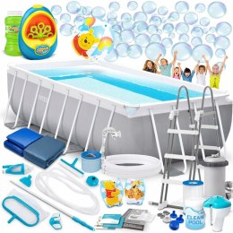 Basen ogrodowy stelażowy 488 x 244 x 107 cm 21w1 INTEX 26792 + maszynka do