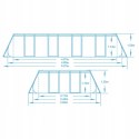 Basen ogrodowy stelażowy 488 x 244 x 122 cm 10w1 Bestway 561MB