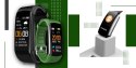 Smartband GIEWONT Fit&GO Duo GW200-5 - Black + Pasek Go Green