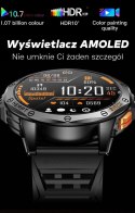 Smartwatch Męski GRAVITY GPS GT24-5 Czarny Pasek Silikonowy + Zielony Pasek Silikonowy
