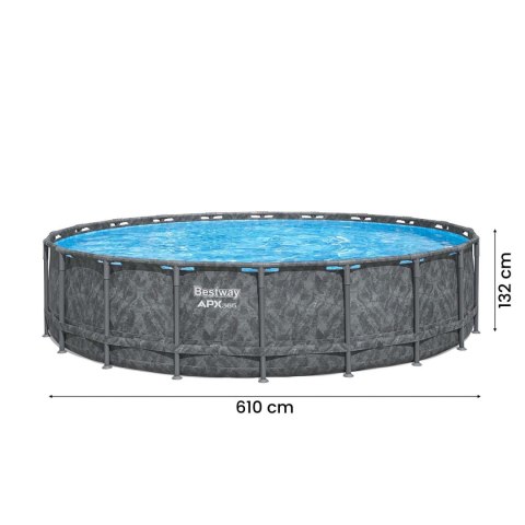 Basen ogrodowy stelażowy 610 x 132 cm 11w1 Bestway 561KE Basen ogrodowy stelażowy 610 x 132 cm 11w1 Bestway 561KE